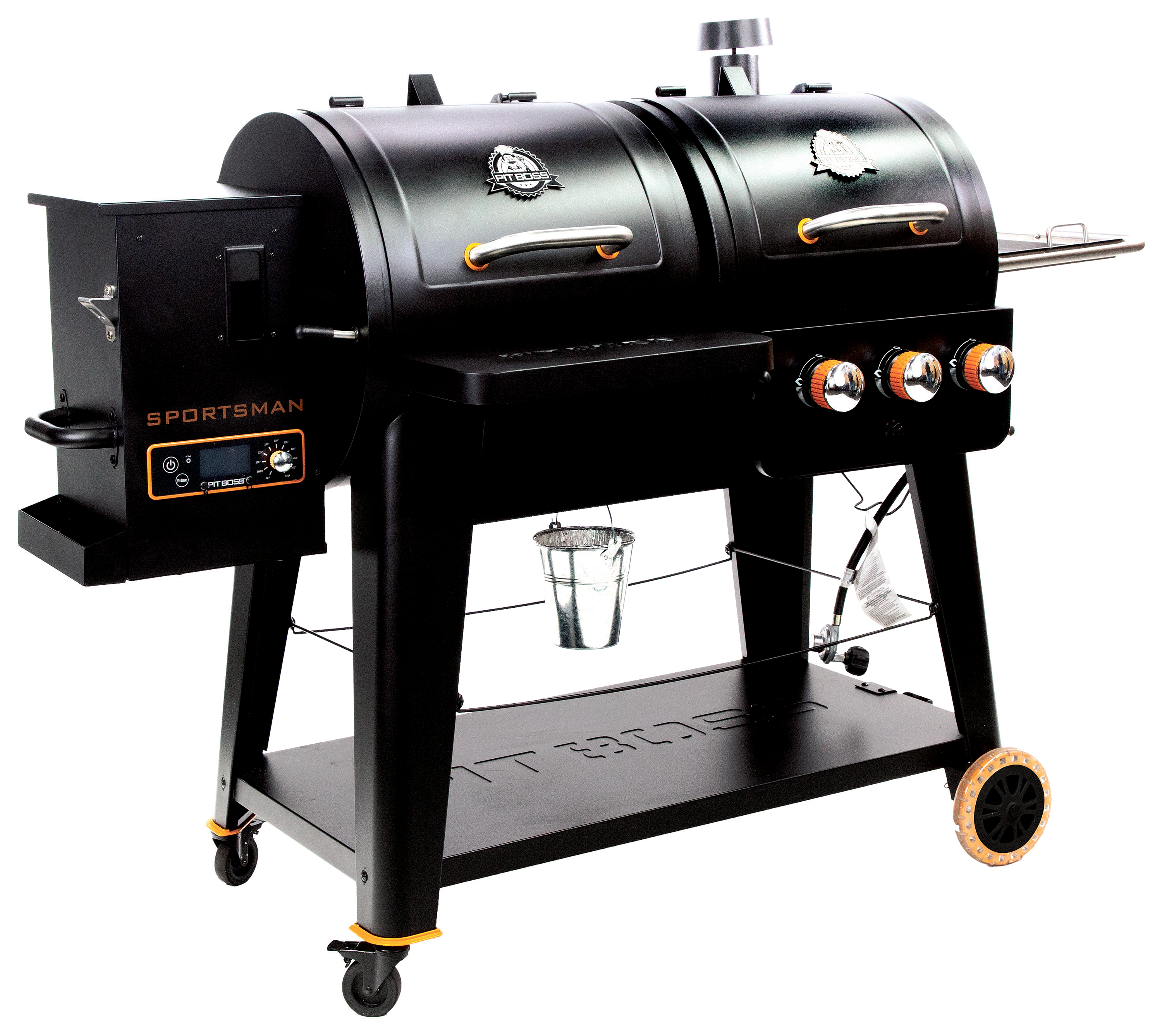 Pit Boss Sportsman Series Wood Pellet and Gas Combination Grill Cabela